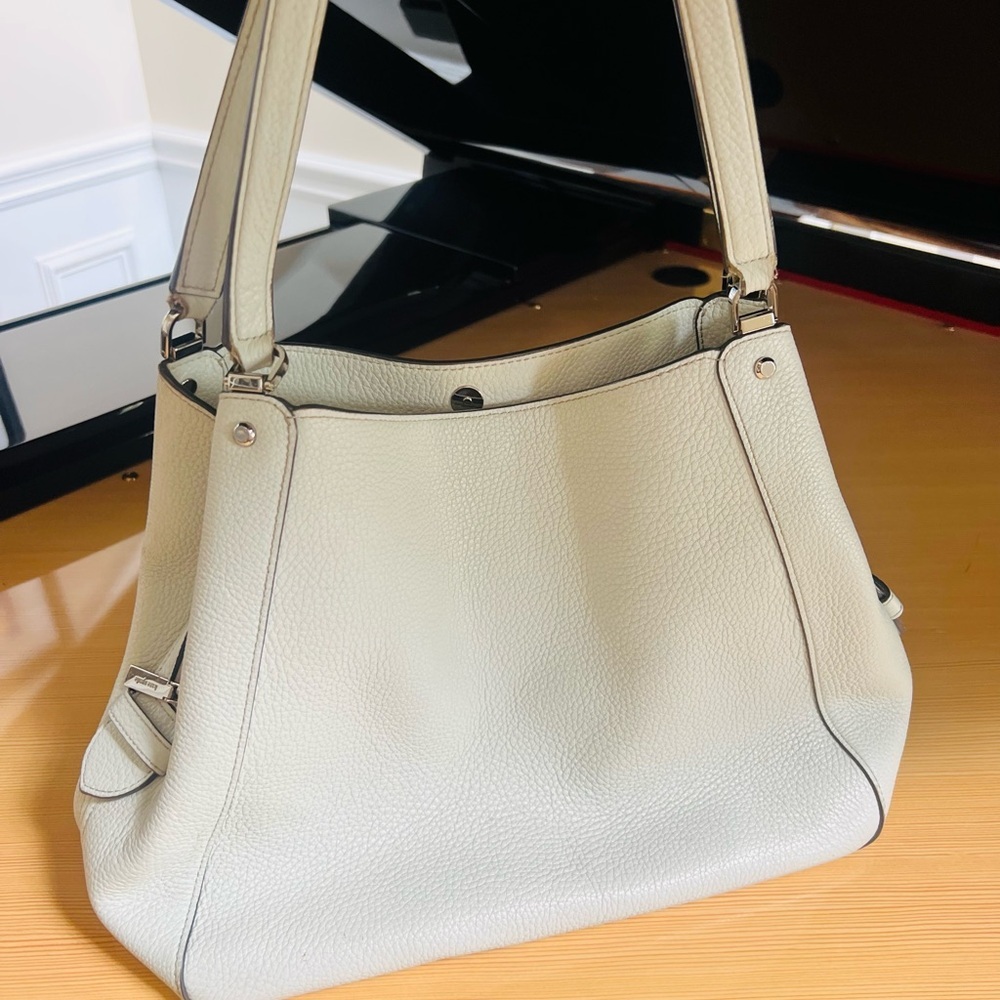 Kate Spade Light Gray/white leather Shoulder Bag - Picture 5 of 9